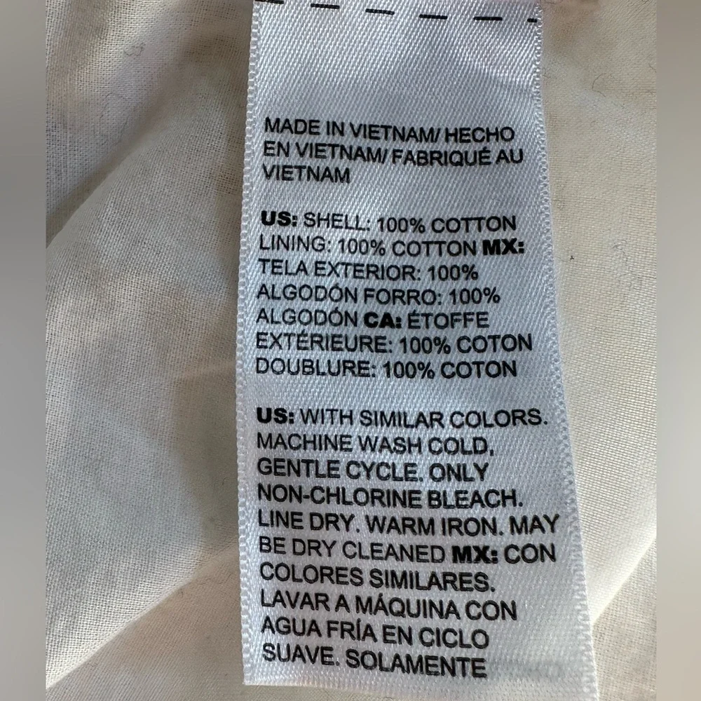 Chico’s white cotton gauze shift dress lined size 3 L - Picture 10 of 10